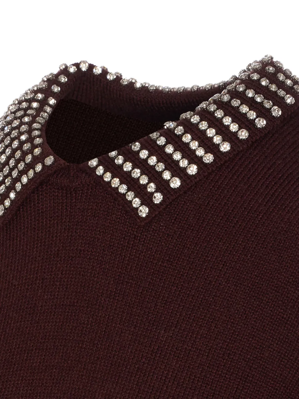 PINKO crystal-embellished crew-neck sweater Bruin