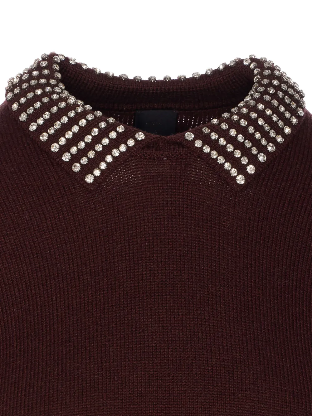 PINKO crystal-embellished crew-neck sweater Bruin