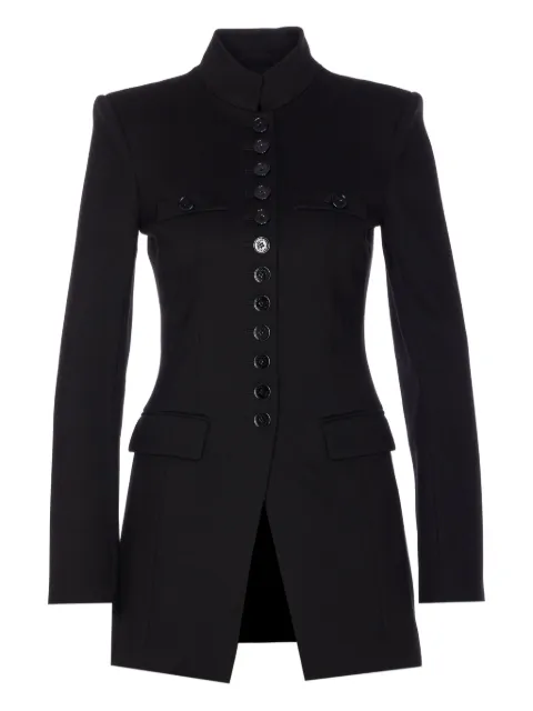 Patrizia Pepe mandarin-collar button-fastening fitted jacket