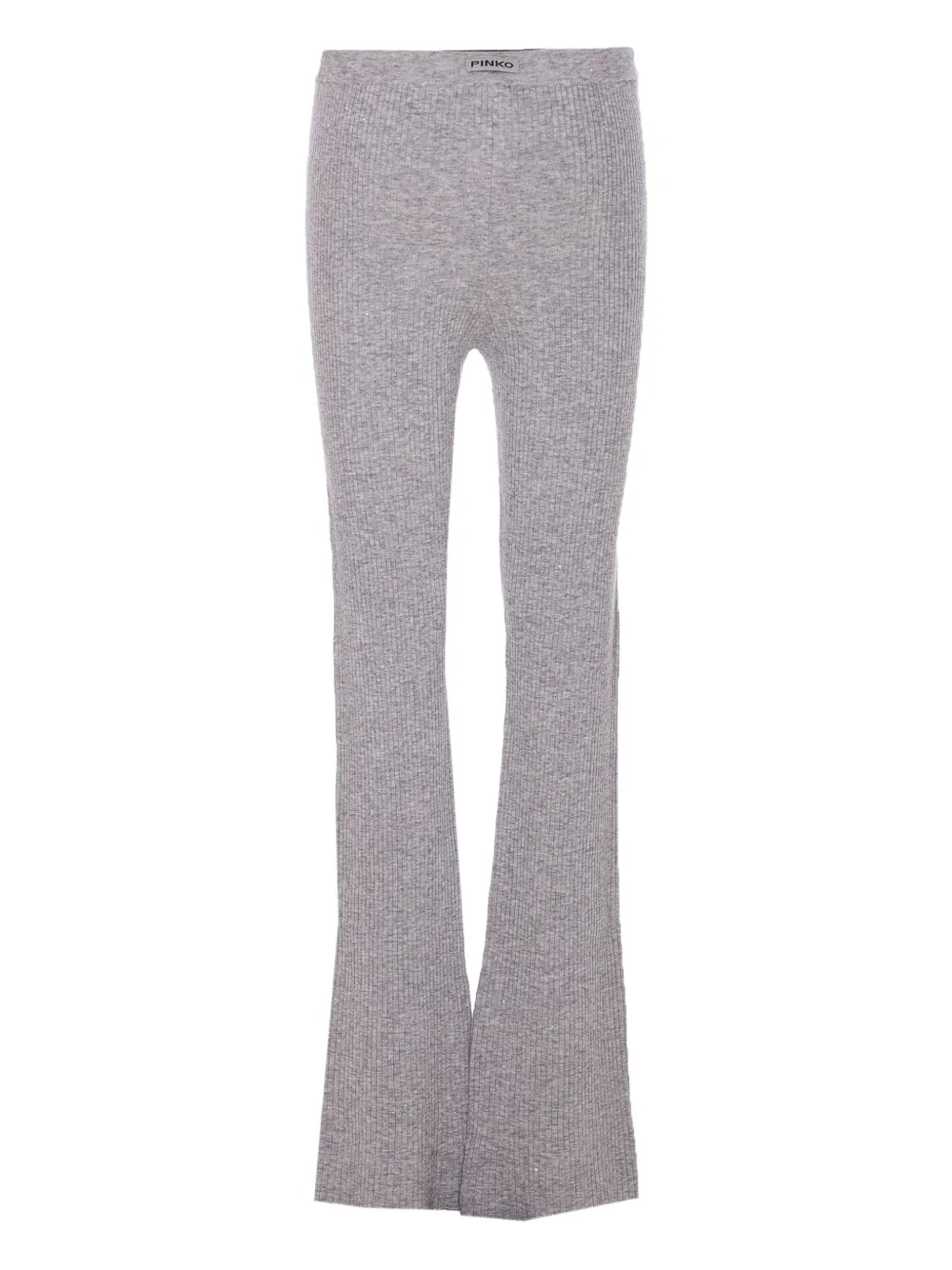 PINKO crystal-embellished ribbed trousers Grijs