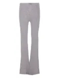 PINKO crystal-embellished ribbed trousers - Grey