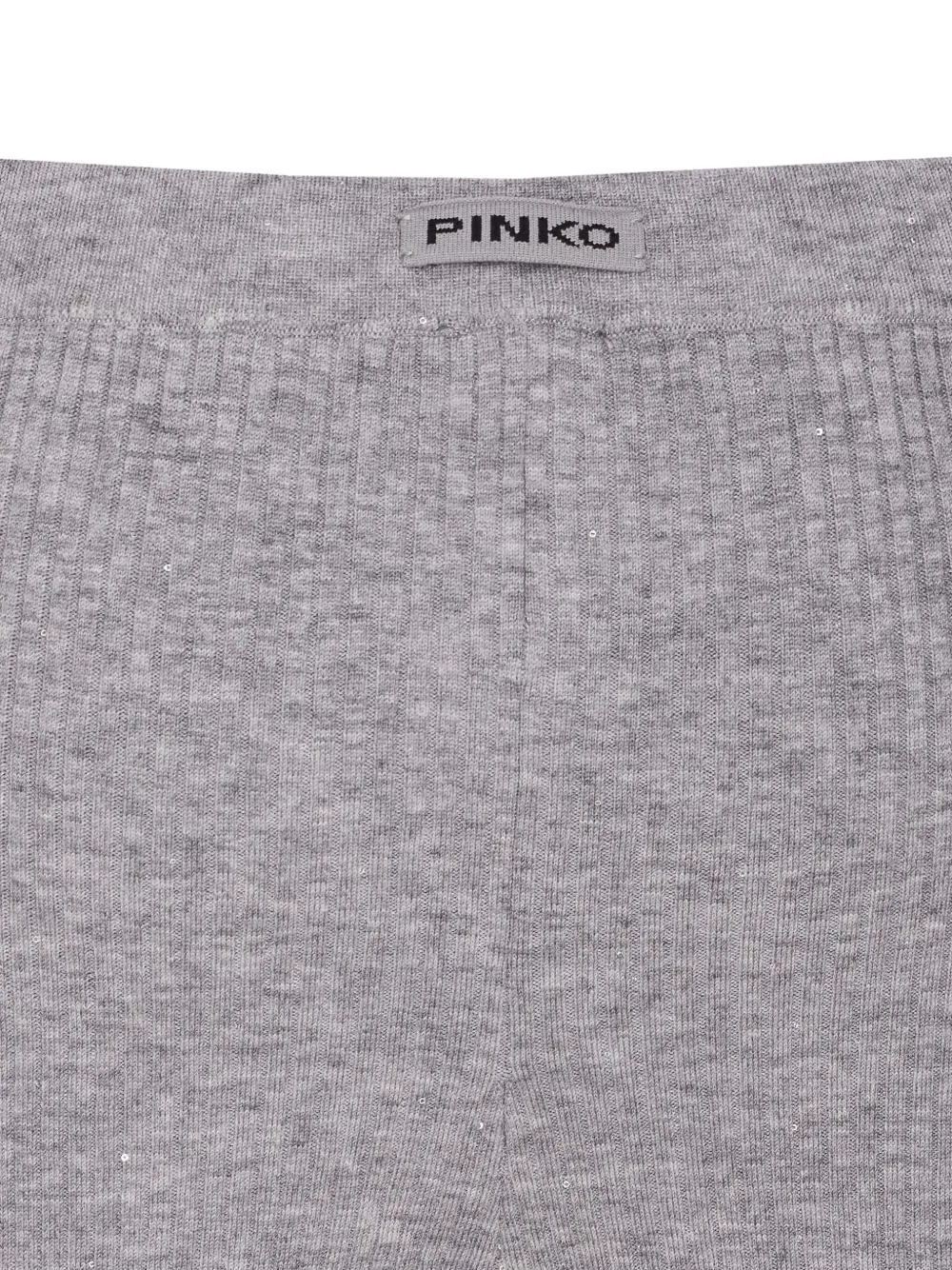PINKO crystal-embellished ribbed trousers Grijs
