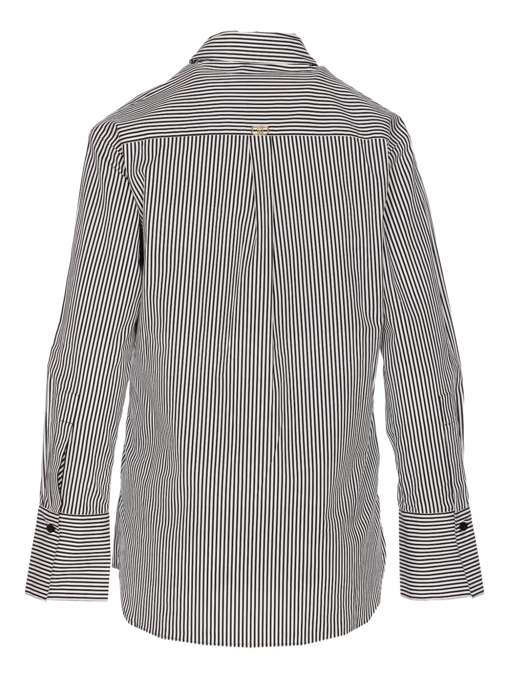 LIU JO striped crystal-button shirt Grijs