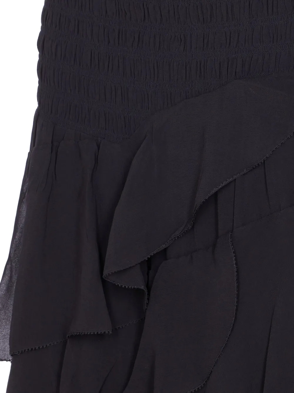 Isabel Marant Étoile Layered Sheer Skirt With Ruffled Flounces In Black