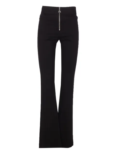 Patrizia Pepe front-logo zipped flared trousers