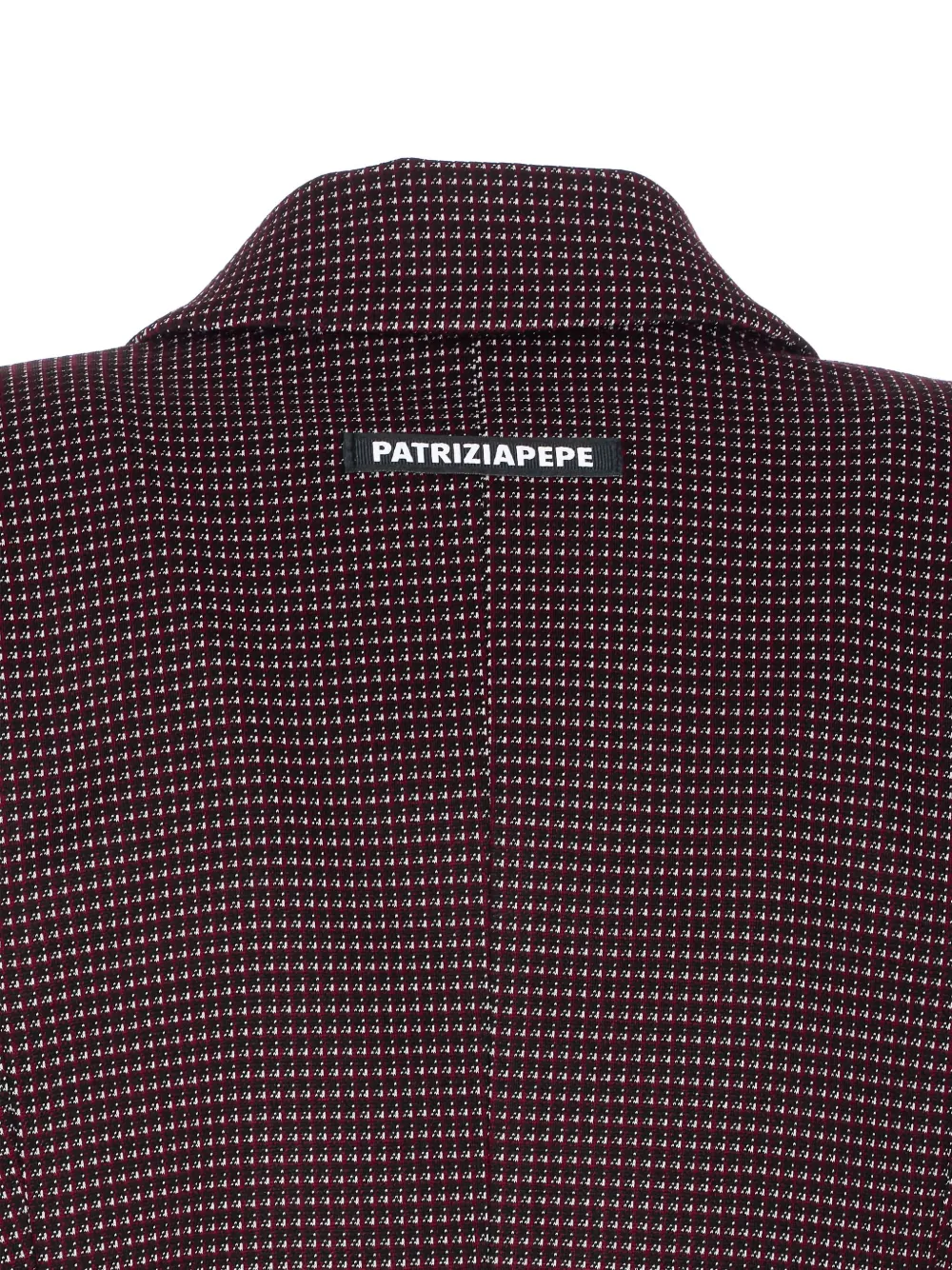 Patrizia Pepe zipped plaid blazer Bruin