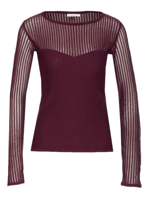 Patrizia Pepe ribbed boat-neck top