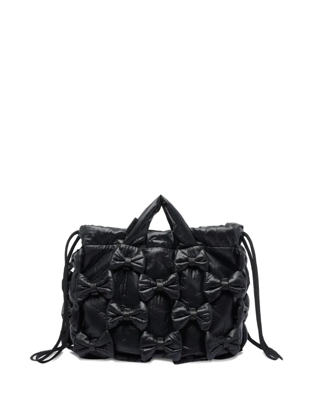 Vic Matie bow-quilted tote bag - Zwart
