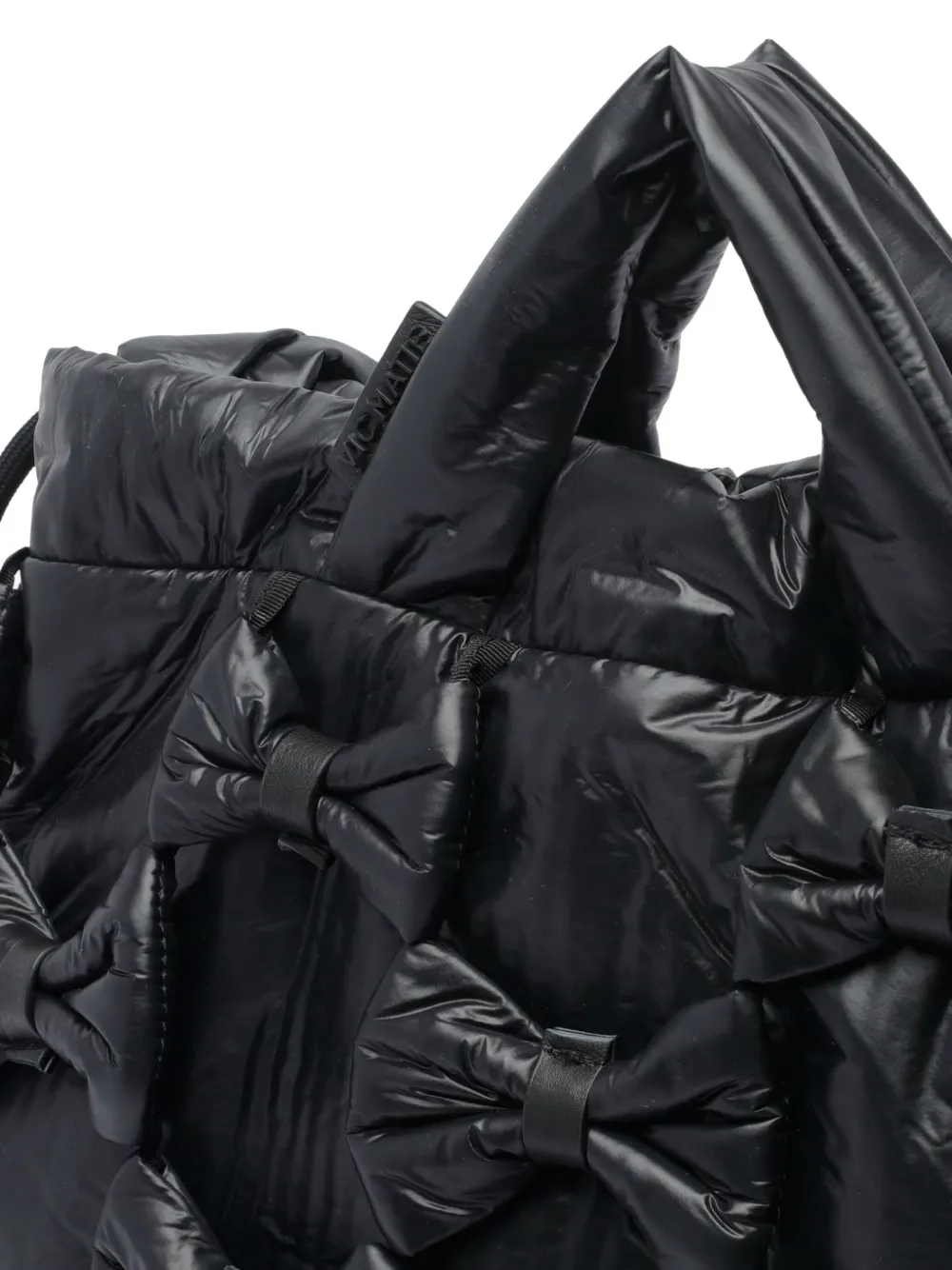 Vic Matie Bow-quilted Tote Bag In Black