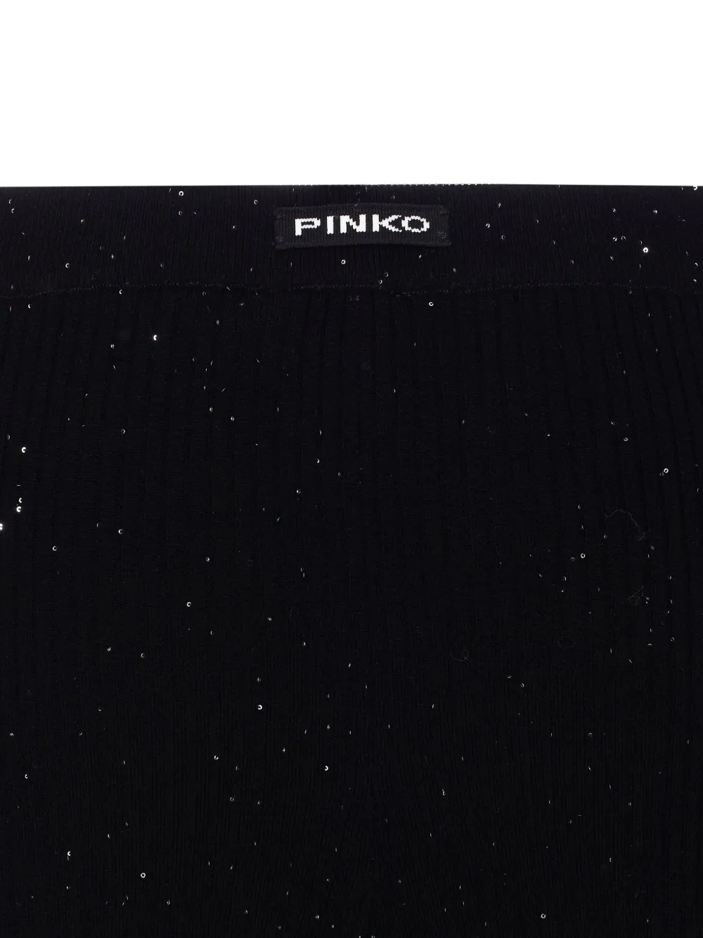 PINKO crystal-embellished ribbed trousers Zwart