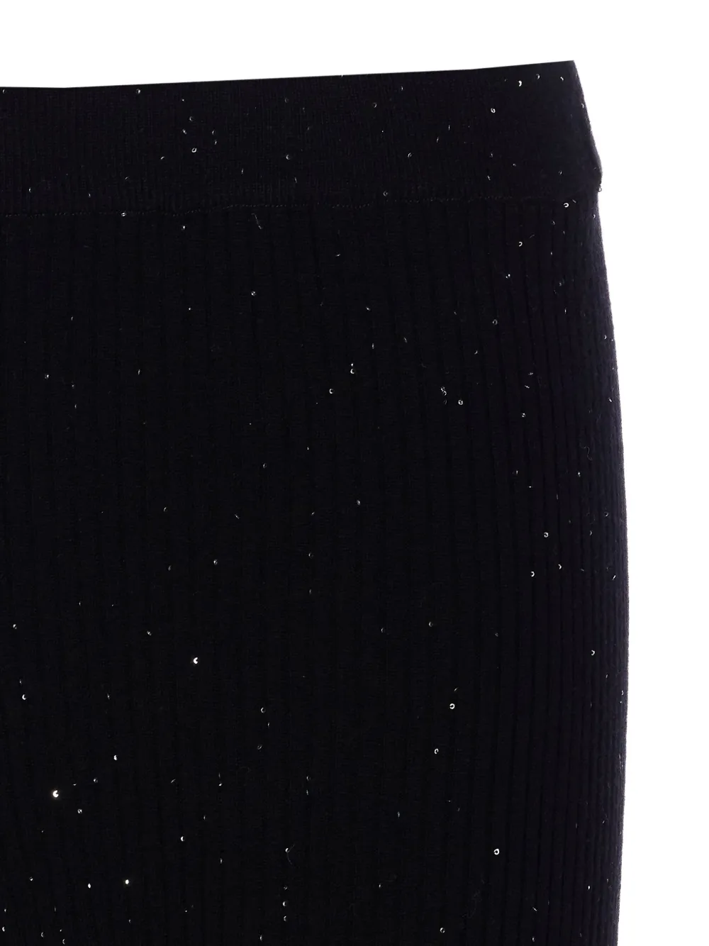 PINKO crystal-embellished ribbed trousers Zwart
