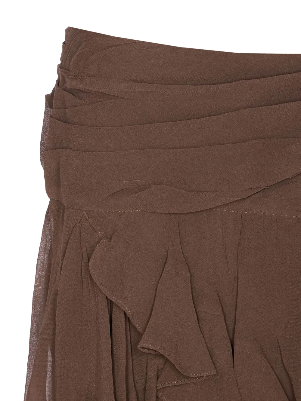 MARANT ÉTOILE Asymmetrische mini-rok met omslag Groen