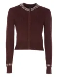 PINKO crystal-embellished cardigan - Brown
