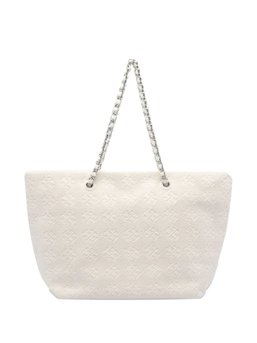 Tory Burch Ella shopper met textuur en ketting afwerking Wit