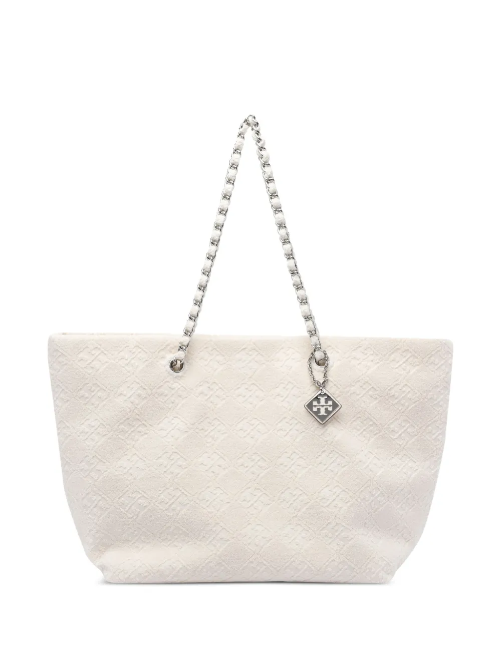 Tory Burch Ella shopper met textuur en ketting afwerking Wit