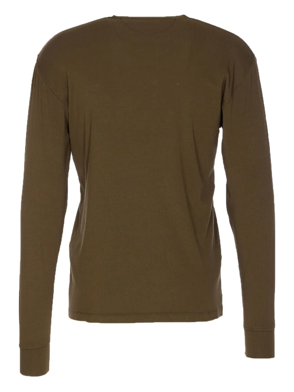 TOM FORD Geribbeld Henley poloshirt Groen