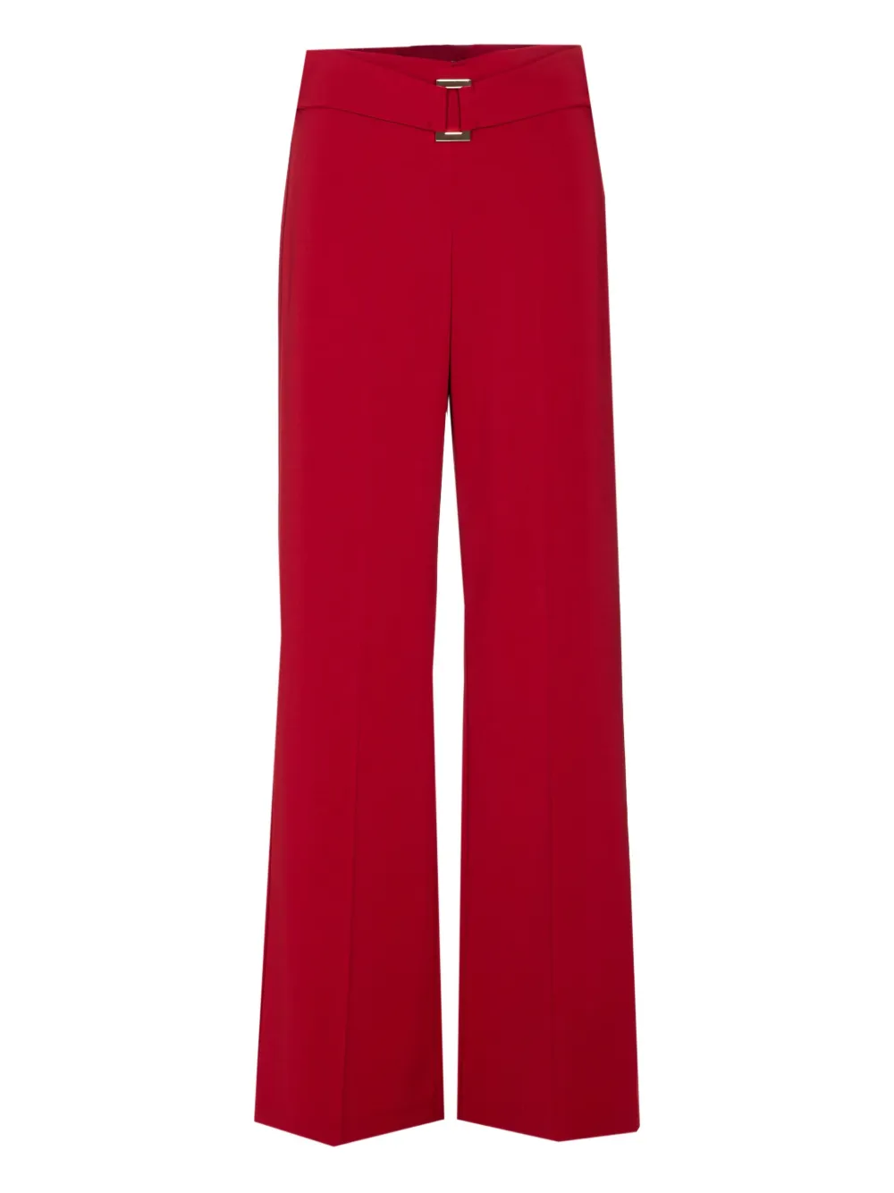 Patrizia Pepe belted side-zip trousers Rood