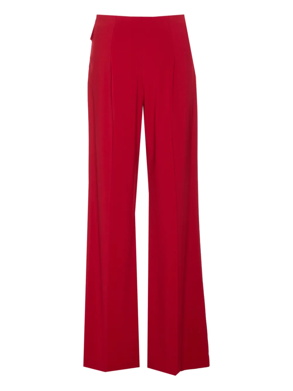 Patrizia Pepe belted side-zip trousers Rood