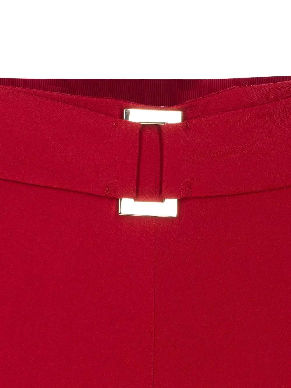 Patrizia Pepe belted side-zip trousers Rood