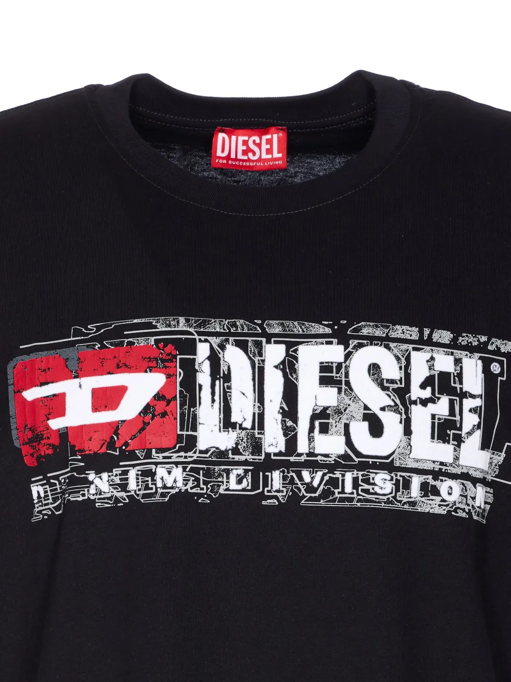Diesel T-shirt met print Zwart