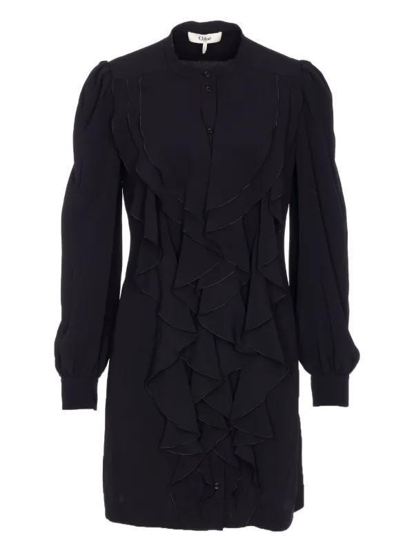 Chloé Ruffle-detail Blouse in Black