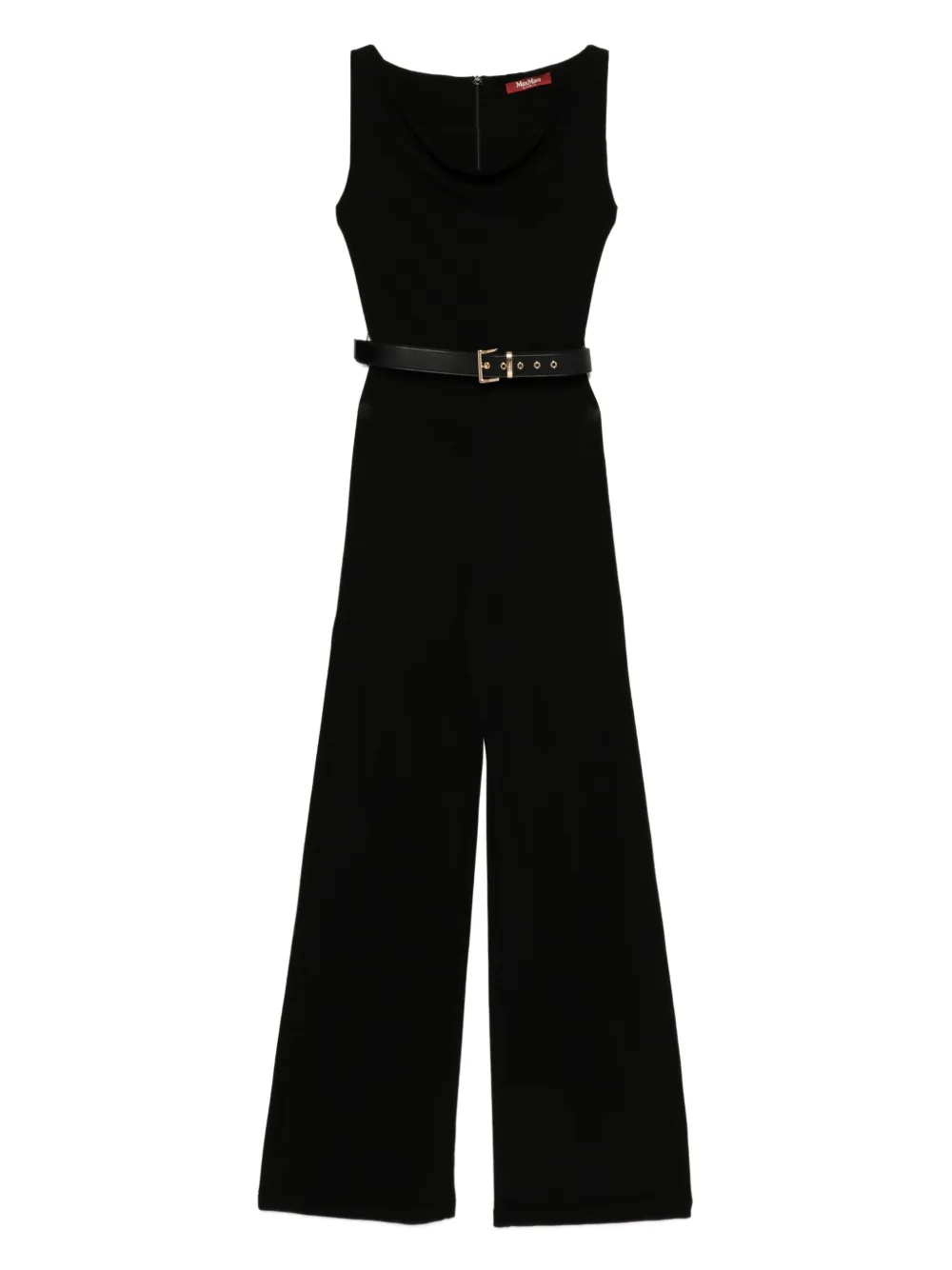 Max Mara ベルテッド ノースリーブ ジャンプスーツ - ブラック Max Mara ベルテッド ノースリーブ ジャンプスーツ - ブラック