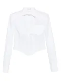 Magda Butrym corset-detail cropped shirt - White