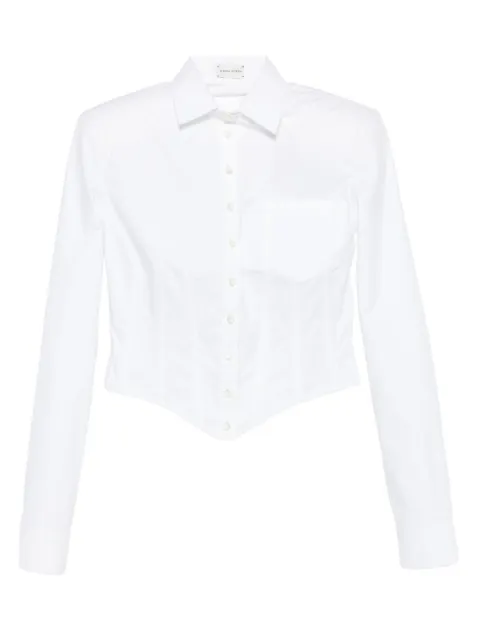 Magda Butrym corset-detail cropped shirt