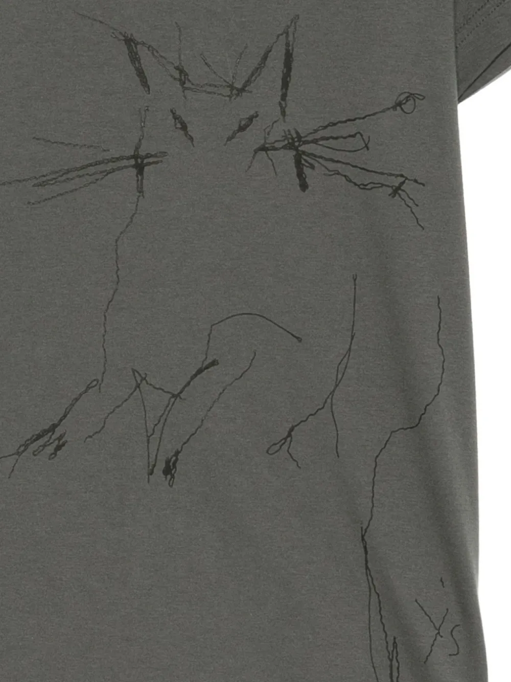 Y's T-shirt met dierenprint Grijs