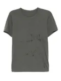 Y's animal-print cotton T-shirt - Grey