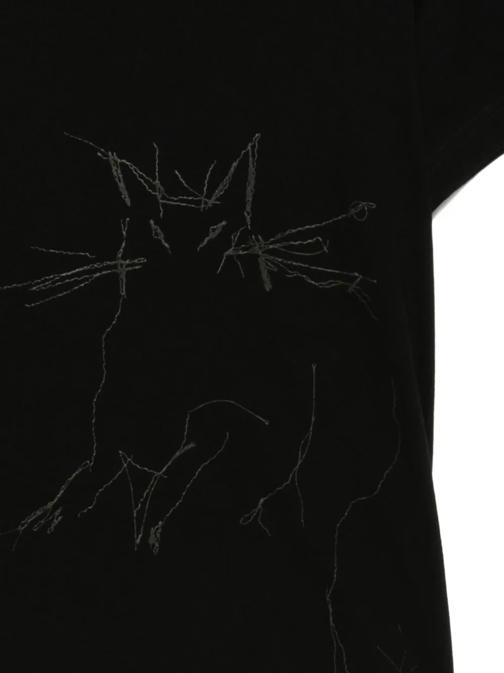 Y's T-shirt met dierenprint Zwart