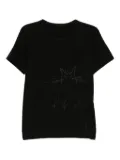 Y's animal-print cotton T-shirt - Black
