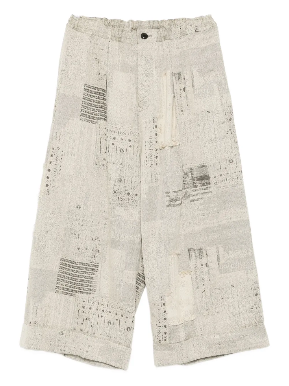 Y's Cotton Trousers In Metallic