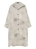 Y's patterned coat - Grey