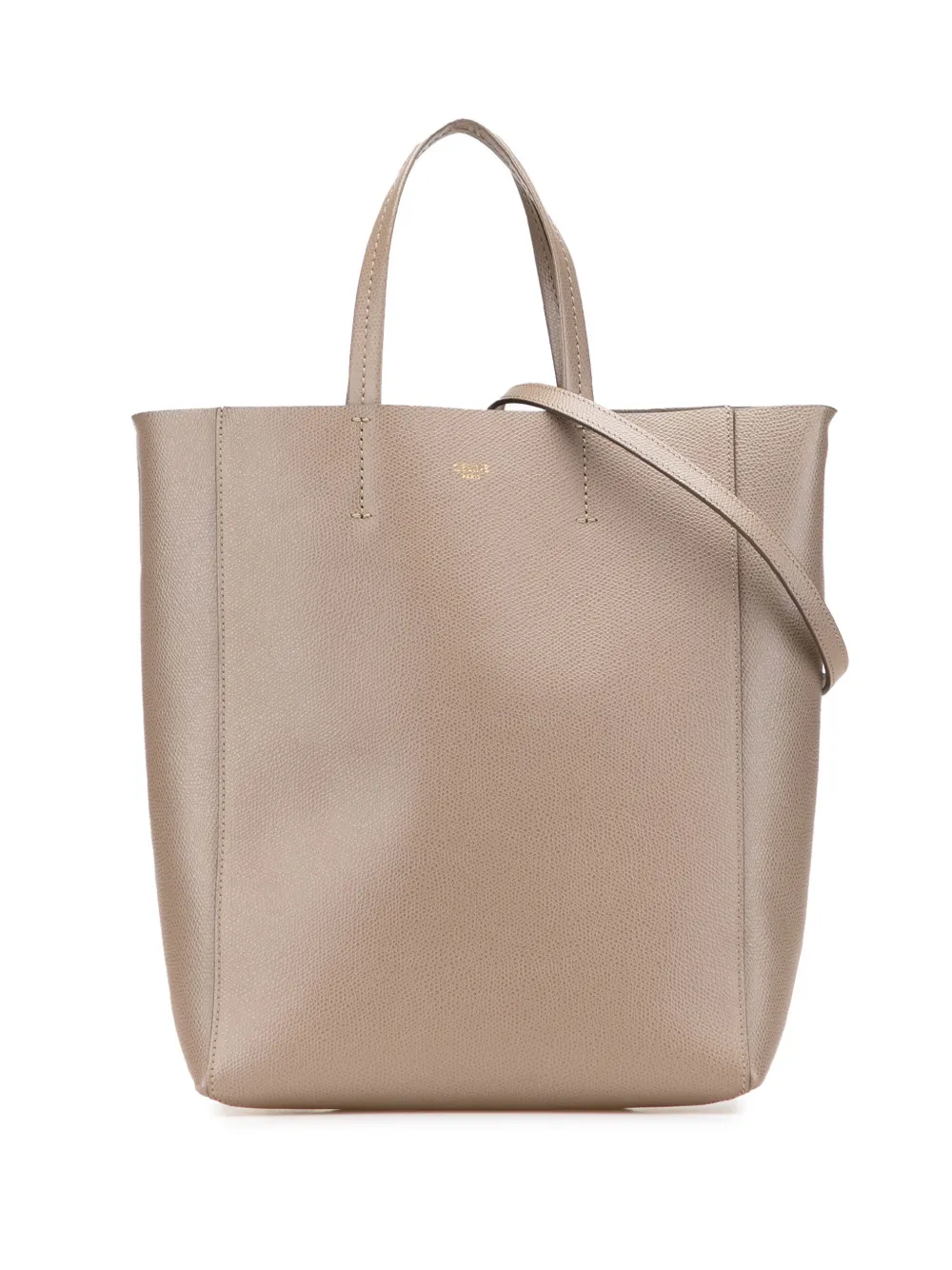Céline Pre-Owned 2020 Small Grained Calfskin Vertical Cabas satchel | Brown | Image 1