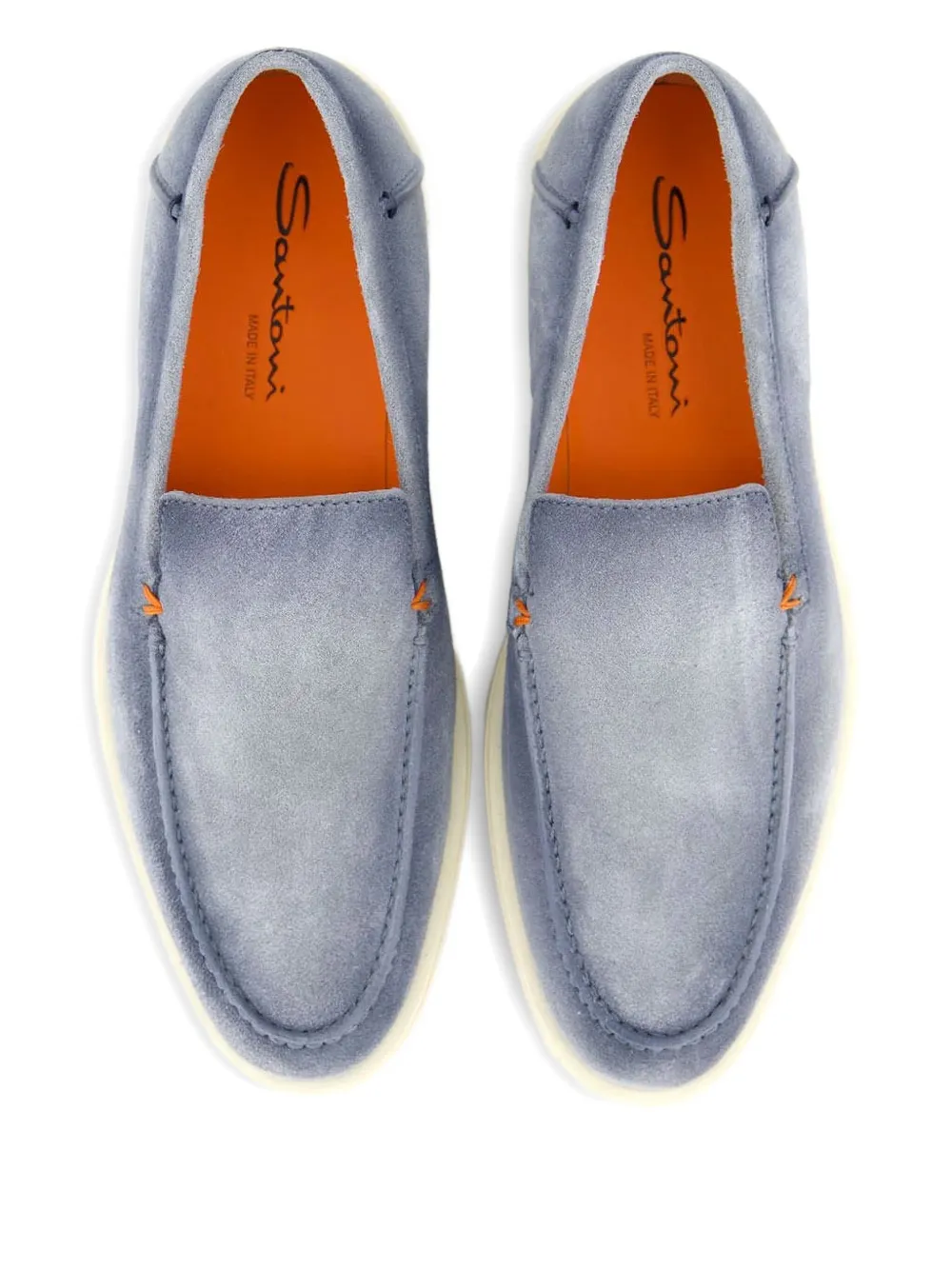 Santoni suede loafers Blue