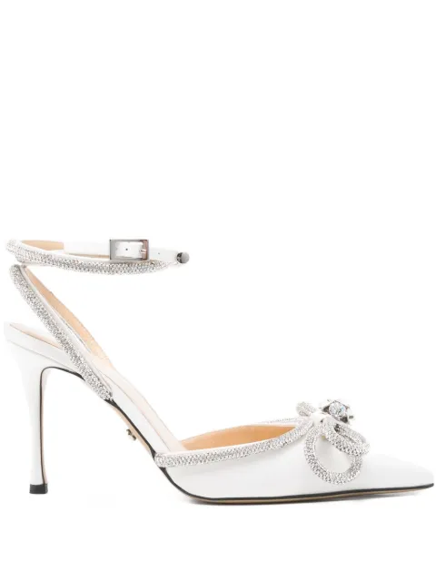 MACH & MACH 90mm crystal-embellished pumps