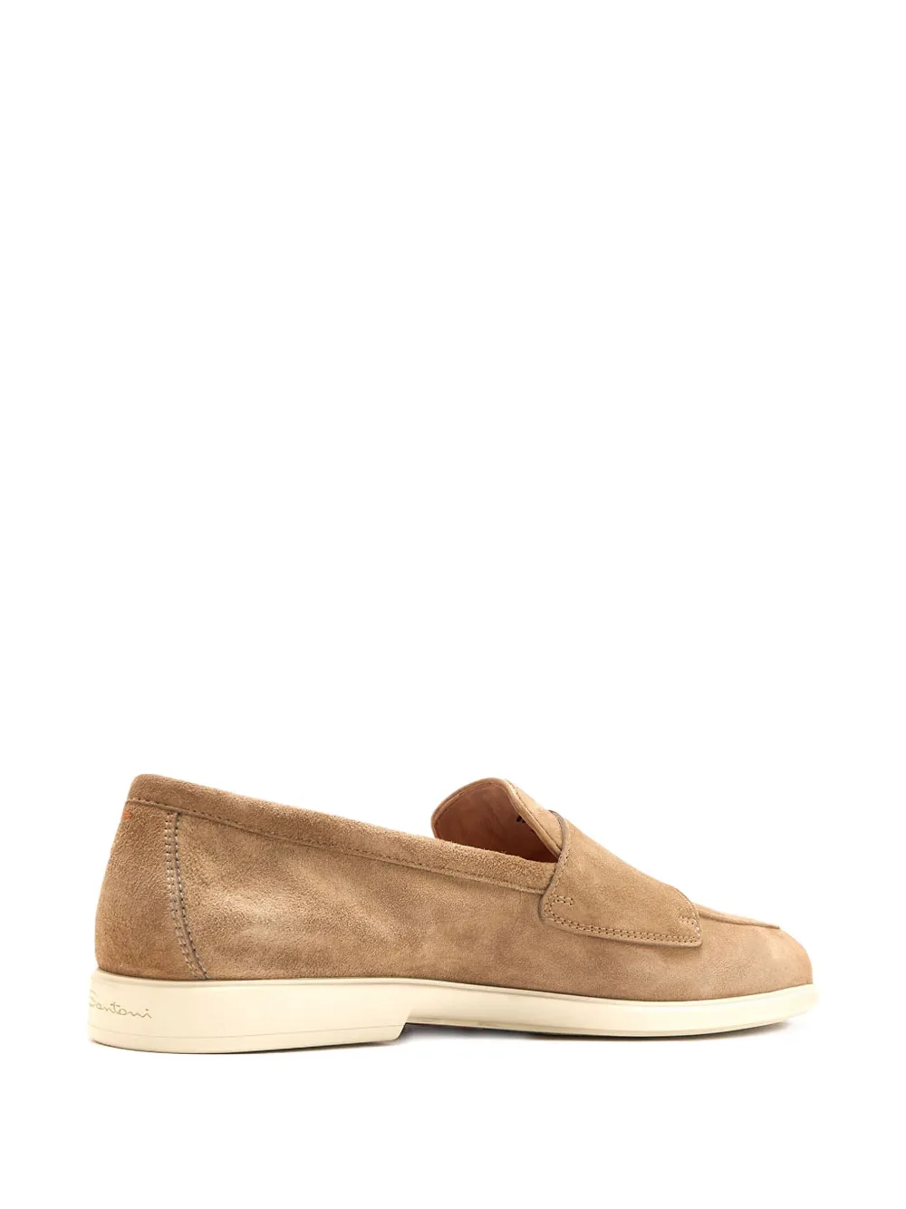 Santoni double-buckle suede monk shoes Neutrals