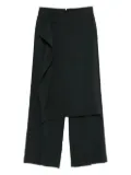 AMI Paris ruffled-overlay straight trousers - Grey