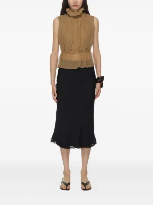 【toteme】ローウエストストレートスカート Low-waist straight skirt black – TOTEME