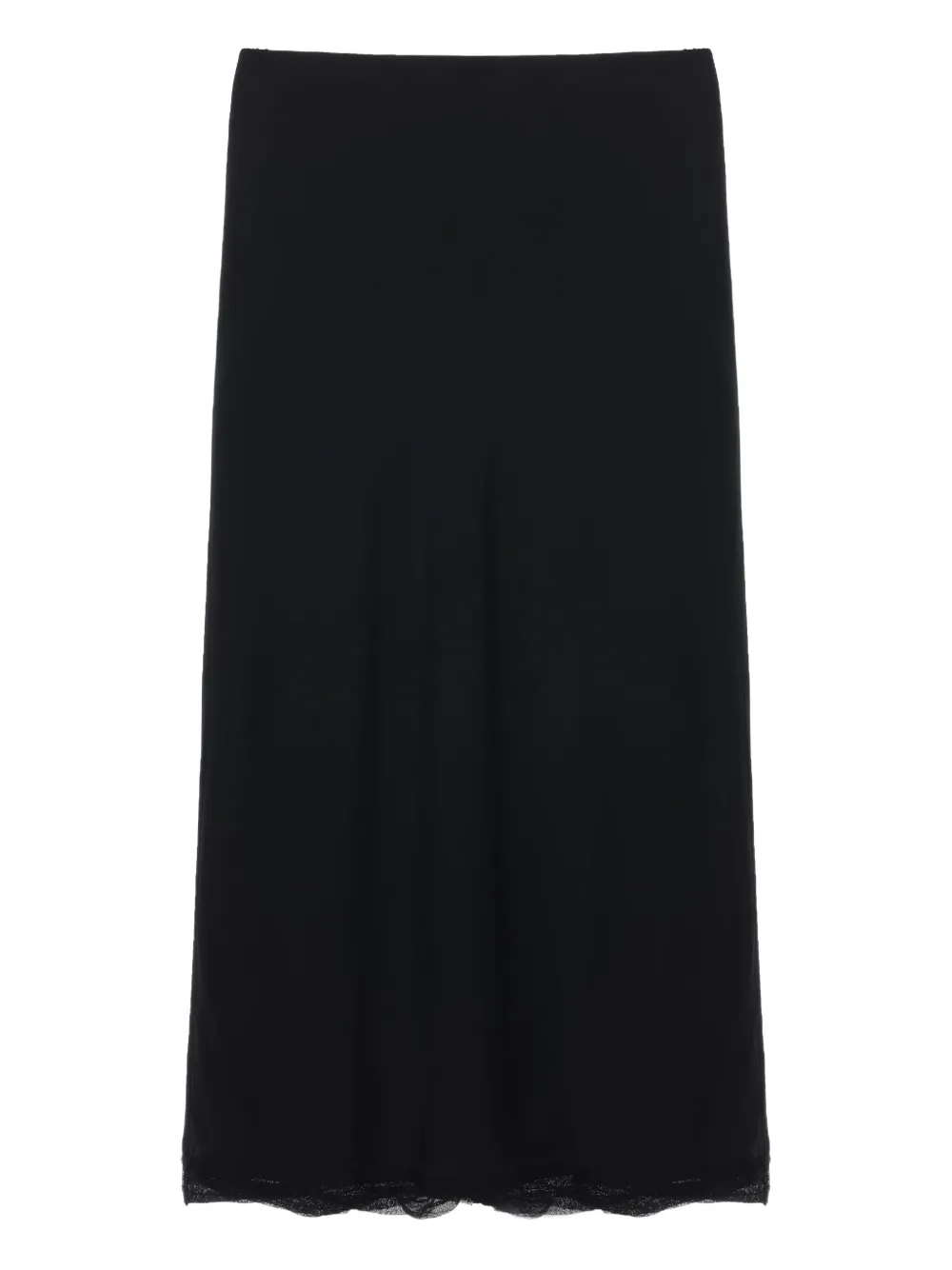 TOTEME satin midi slip skirt | Black | Image 1