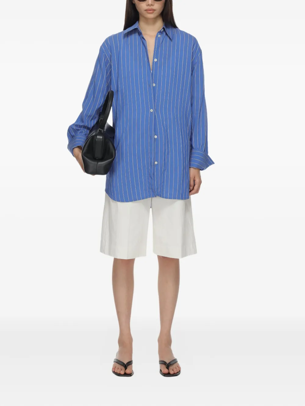 TOTEME Gekreukte shorts - Wit