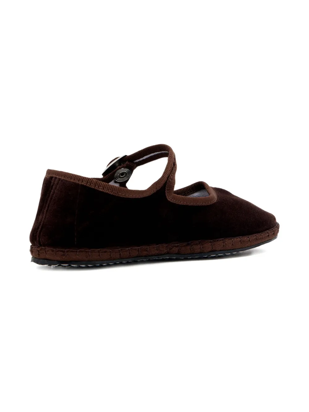 Capulette Velvet Buckle Ballerinas In Black