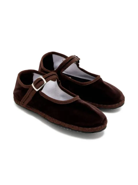 CAPULETTE velvet buckle ballerinas