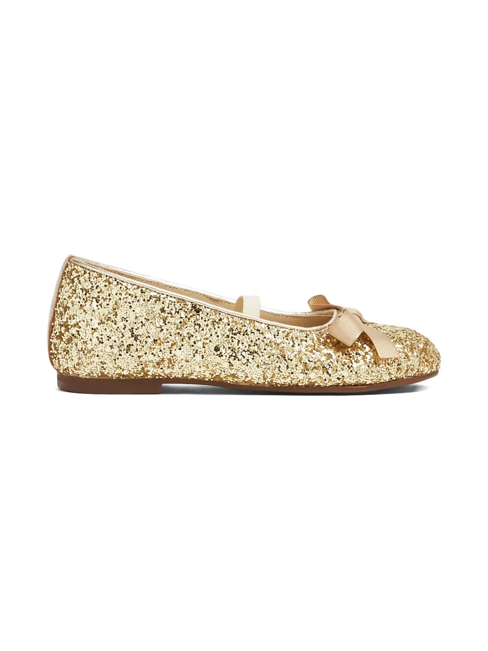 BabyWalker glitter bow ballet flats Gold