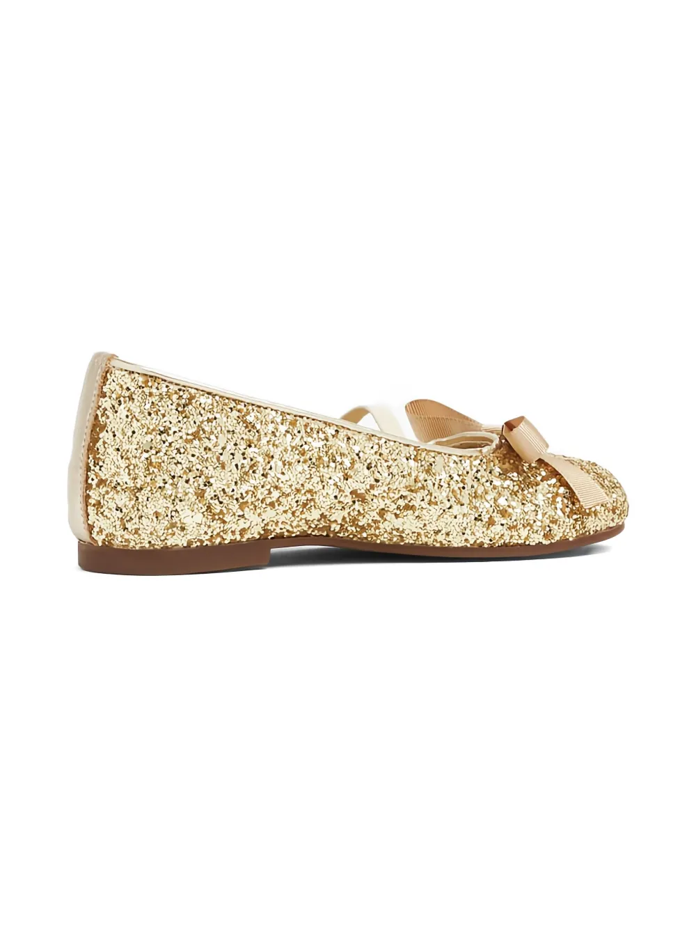 BabyWalker glitter bow ballet flats Gold