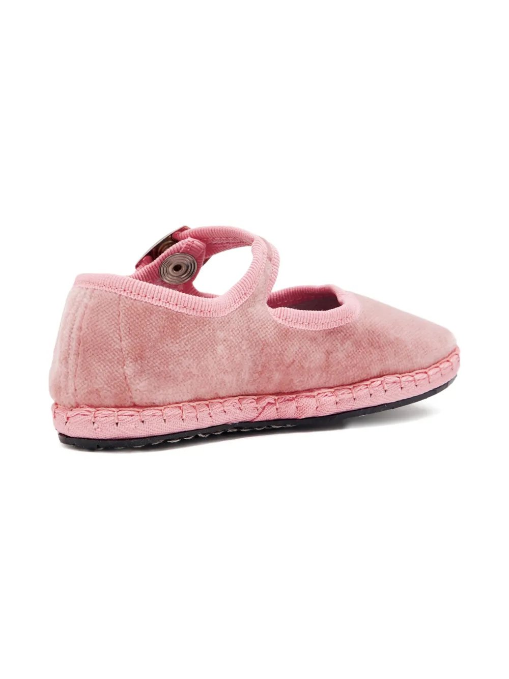 CAPULETTE velvet buckled ballet flats Pink