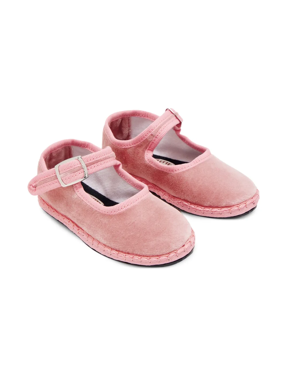 CAPULETTE velvet buckled ballet flats - Rosa