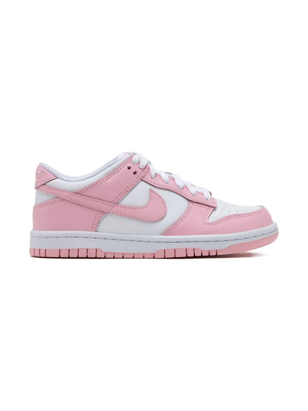 Nike Kids Air Jordan 1 leather-panel sneakers Pink