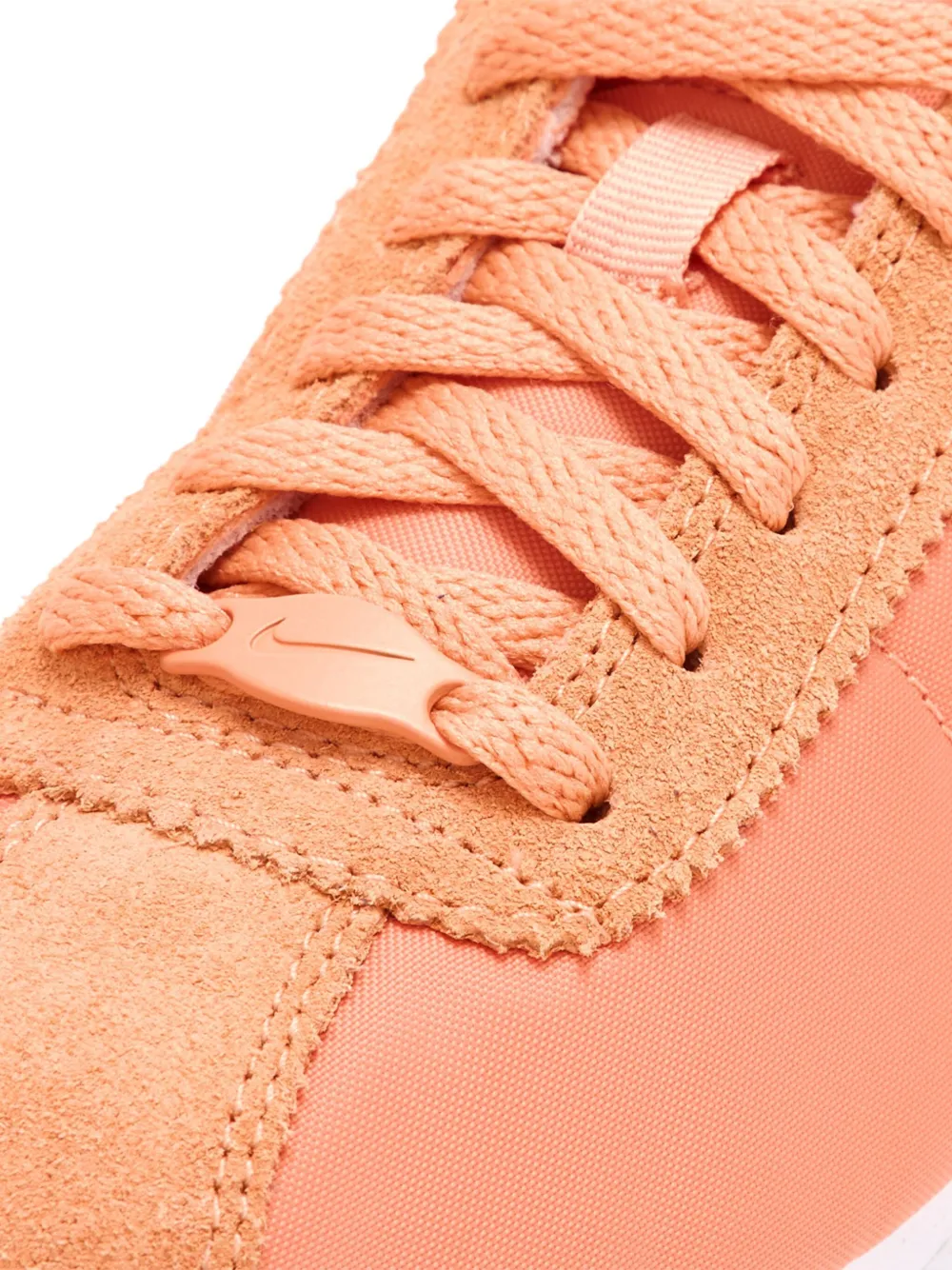 Nike Kids Nike Cortez suede-panelled sneakers Orange